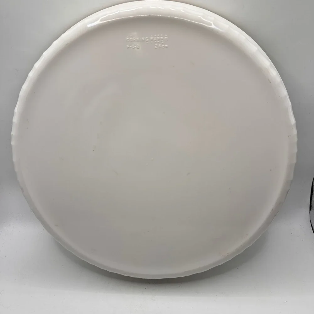 Vintage Corning Ware French White Gold Rim Quiche Tart Baking Dish F-3-B 24cm